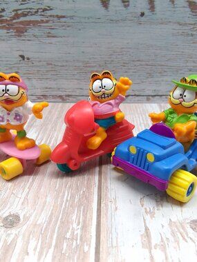 Vintage 1980's Garfield McDonald's Happy Meal Toys lot PVC Mini figures